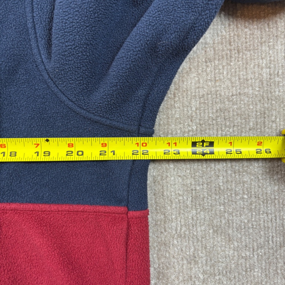 Patagonia Red Blue Microdini 1/2 Zip Fleece Pullover Men's Size Large 26200 - Picture 7 of 8